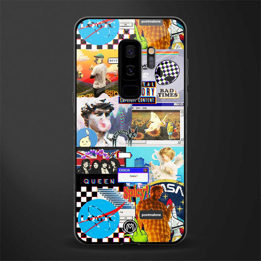 y2k collage aesthetic glass case for samsung galaxy s9 plus image