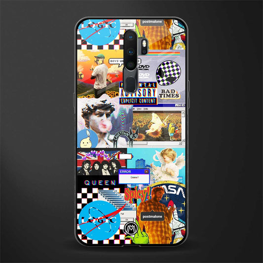 y2k collage aesthetic glass case for oppo a9 2020 image