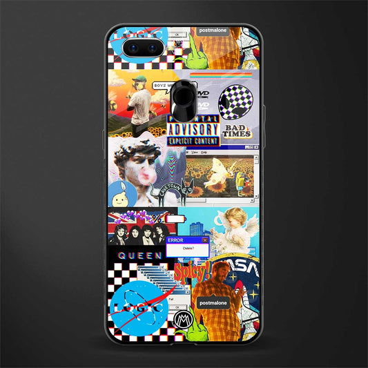 y2k collage aesthetic glass case for oppo a5s image