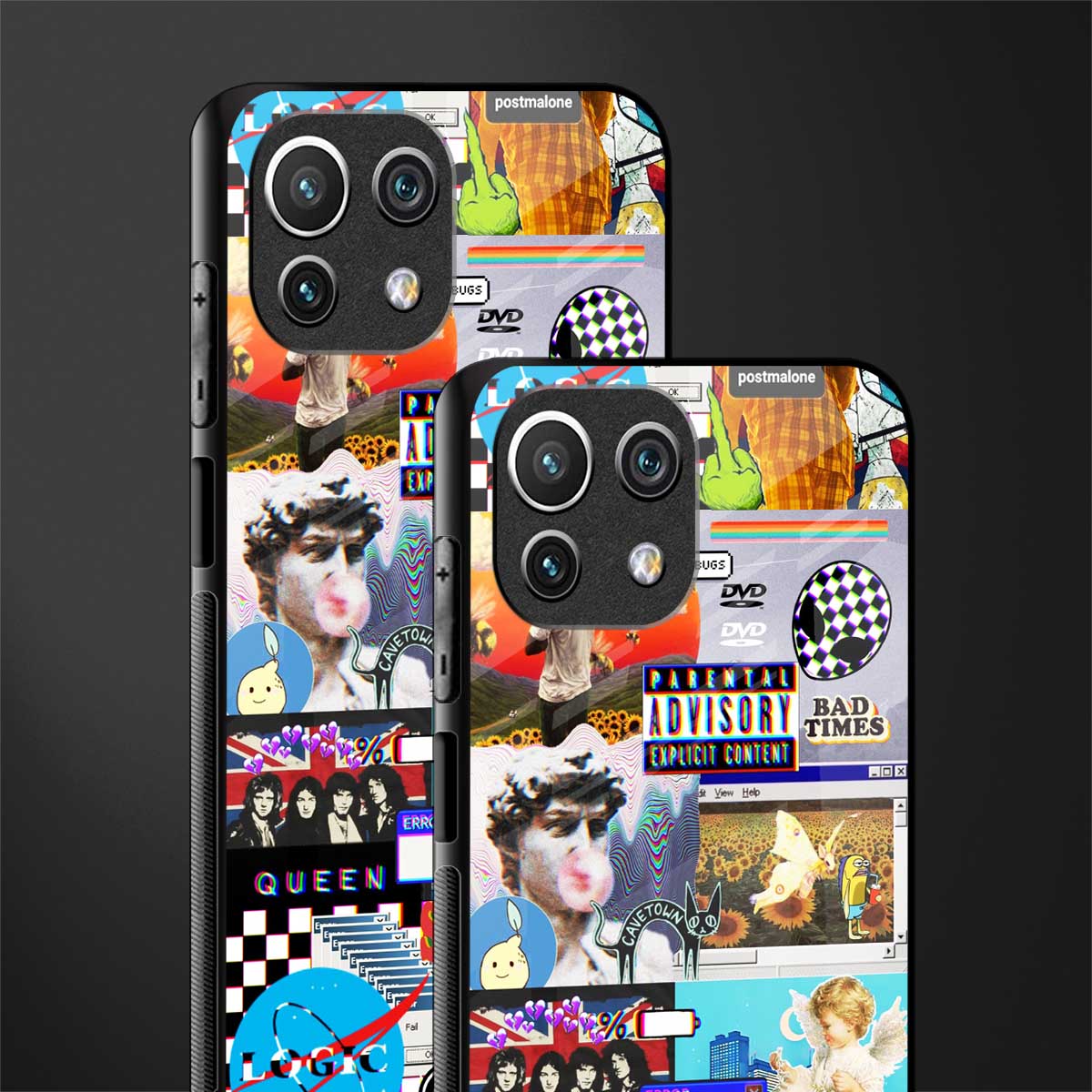y2k collage aesthetic glass case for mi 11 lite image-2