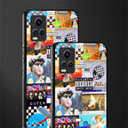 y2k collage aesthetic back phone cover | glass case for vivo y73