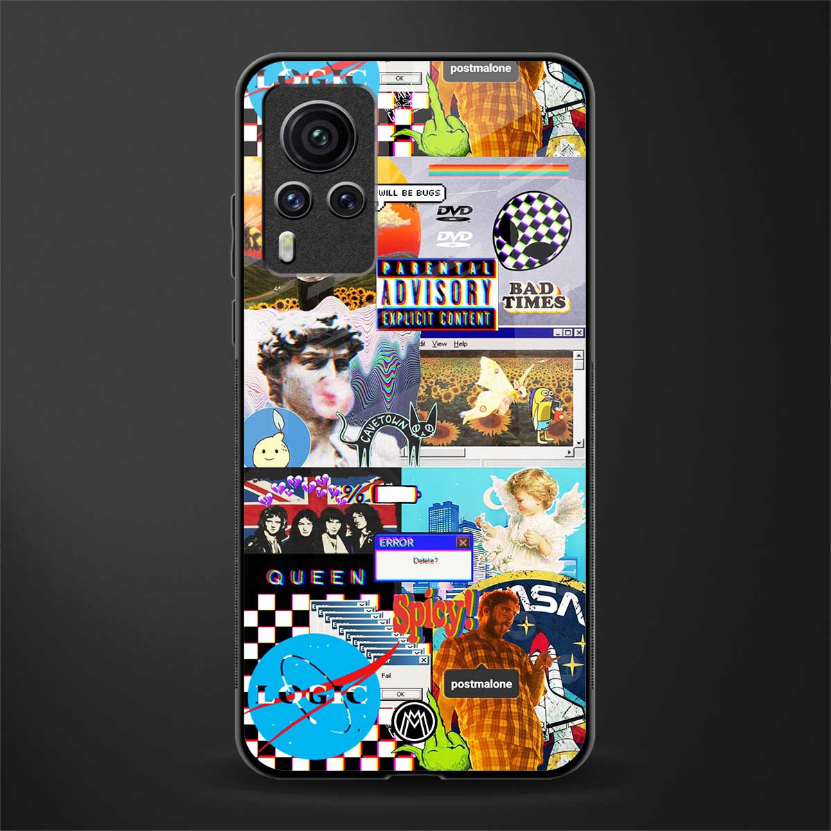 y2k collage aesthetic glass case for vivo x60 pro image