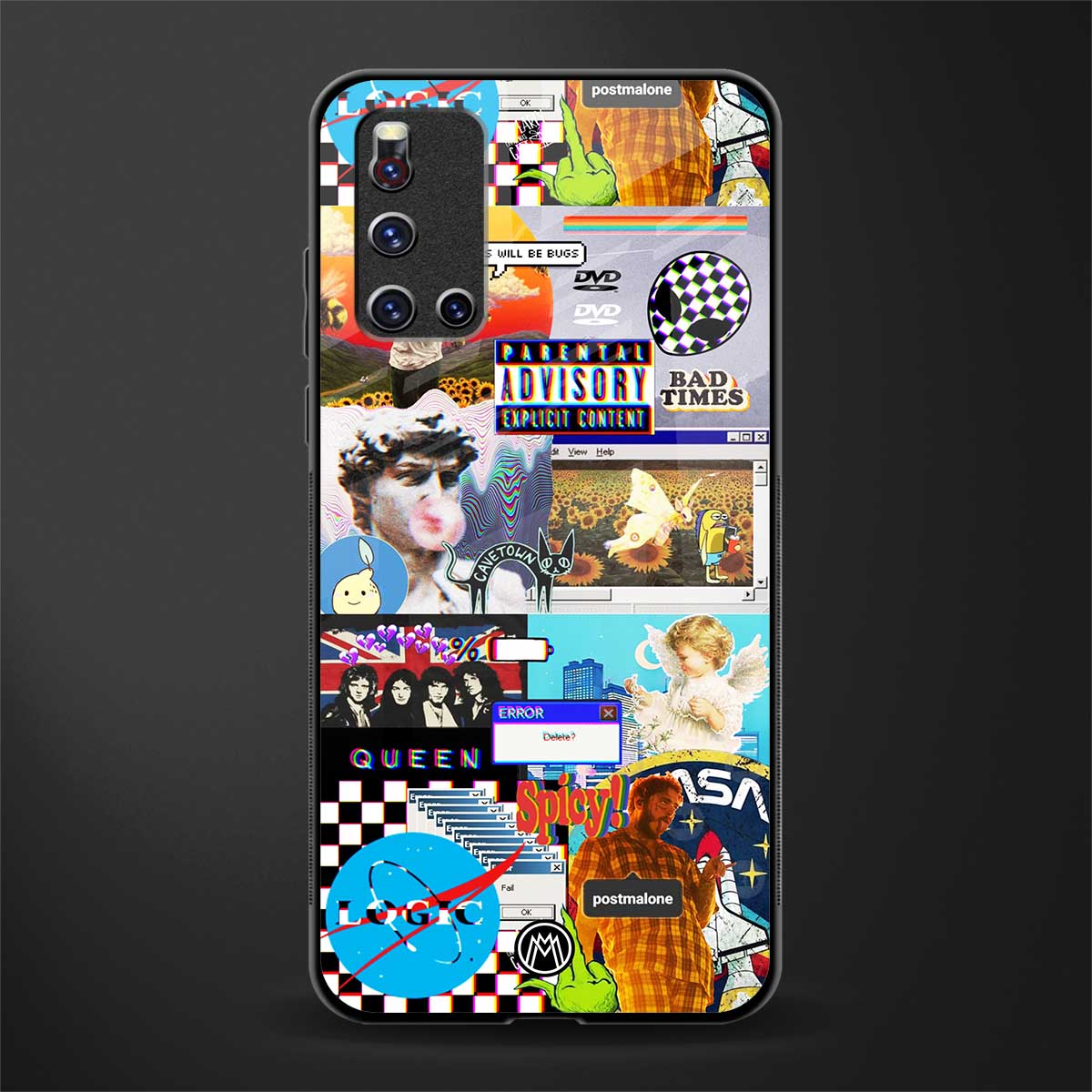 y2k collage aesthetic glass case for vivo v19 image
