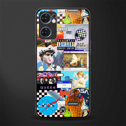 y2k collage aesthetic glass case for oppo reno7 5g image