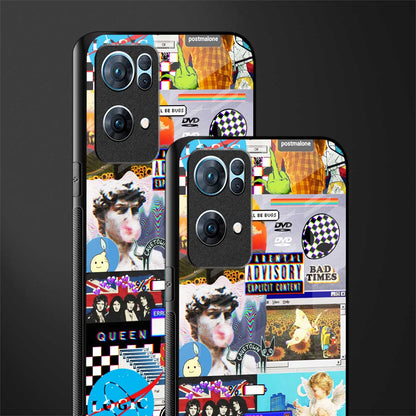 y2k collage aesthetic glass case for oppo reno7 pro 5g image-2