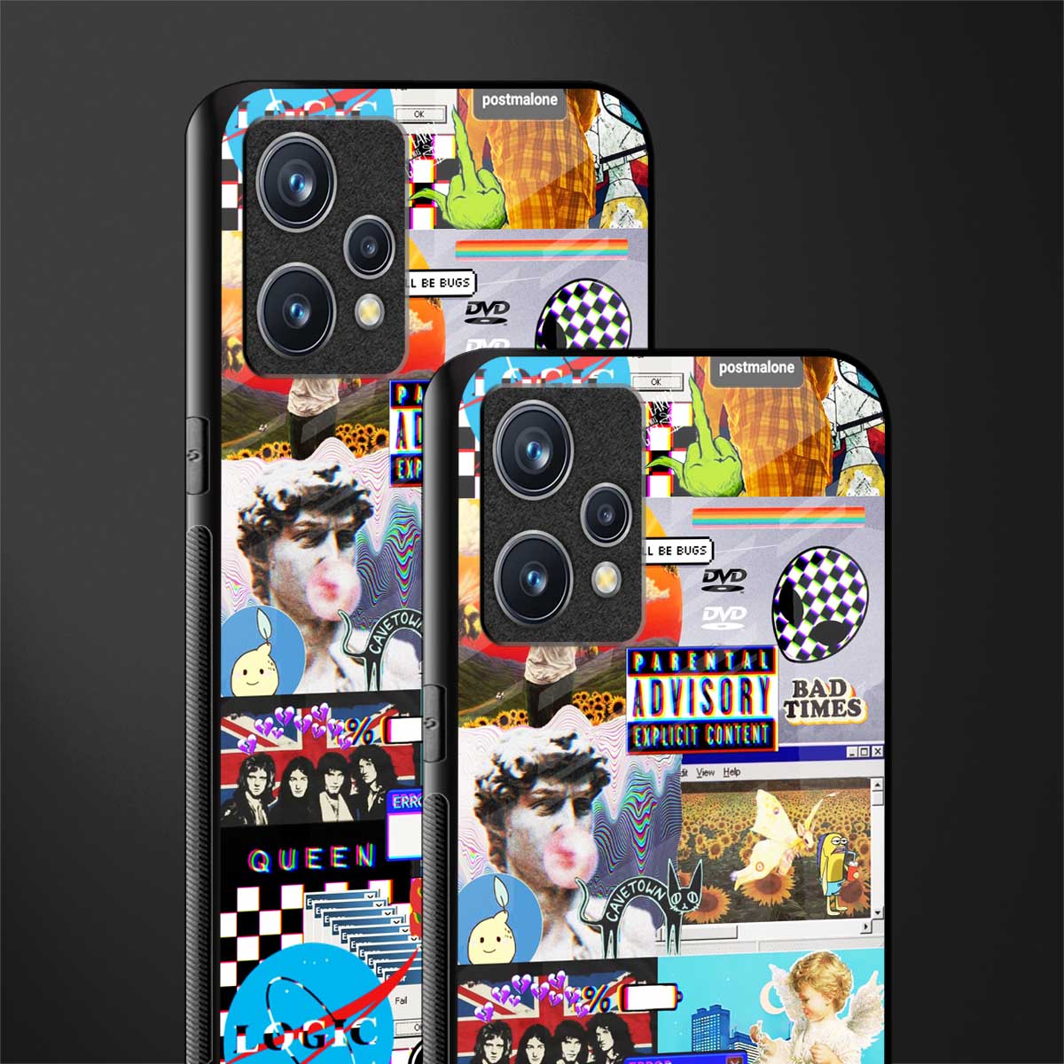 y2k collage aesthetic glass case for realme 9 pro plus 5g image-2