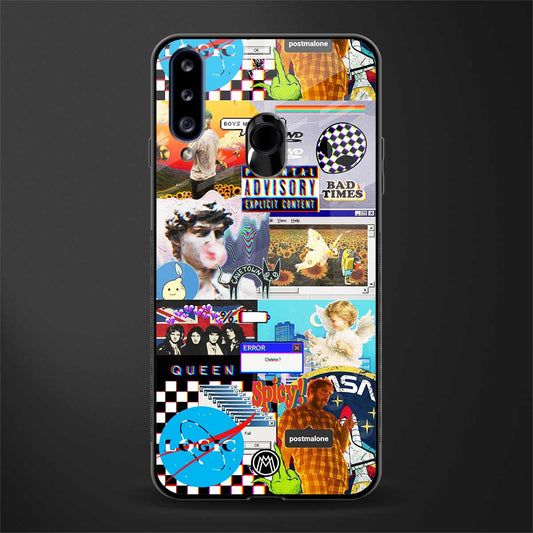 y2k collage aesthetic glass case for samsung galaxy a20s image