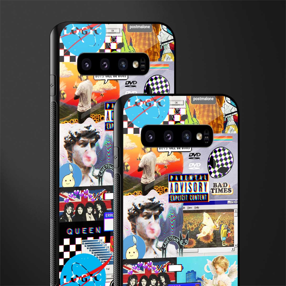 y2k collage aesthetic glass case for samsung galaxy s10 image-2
