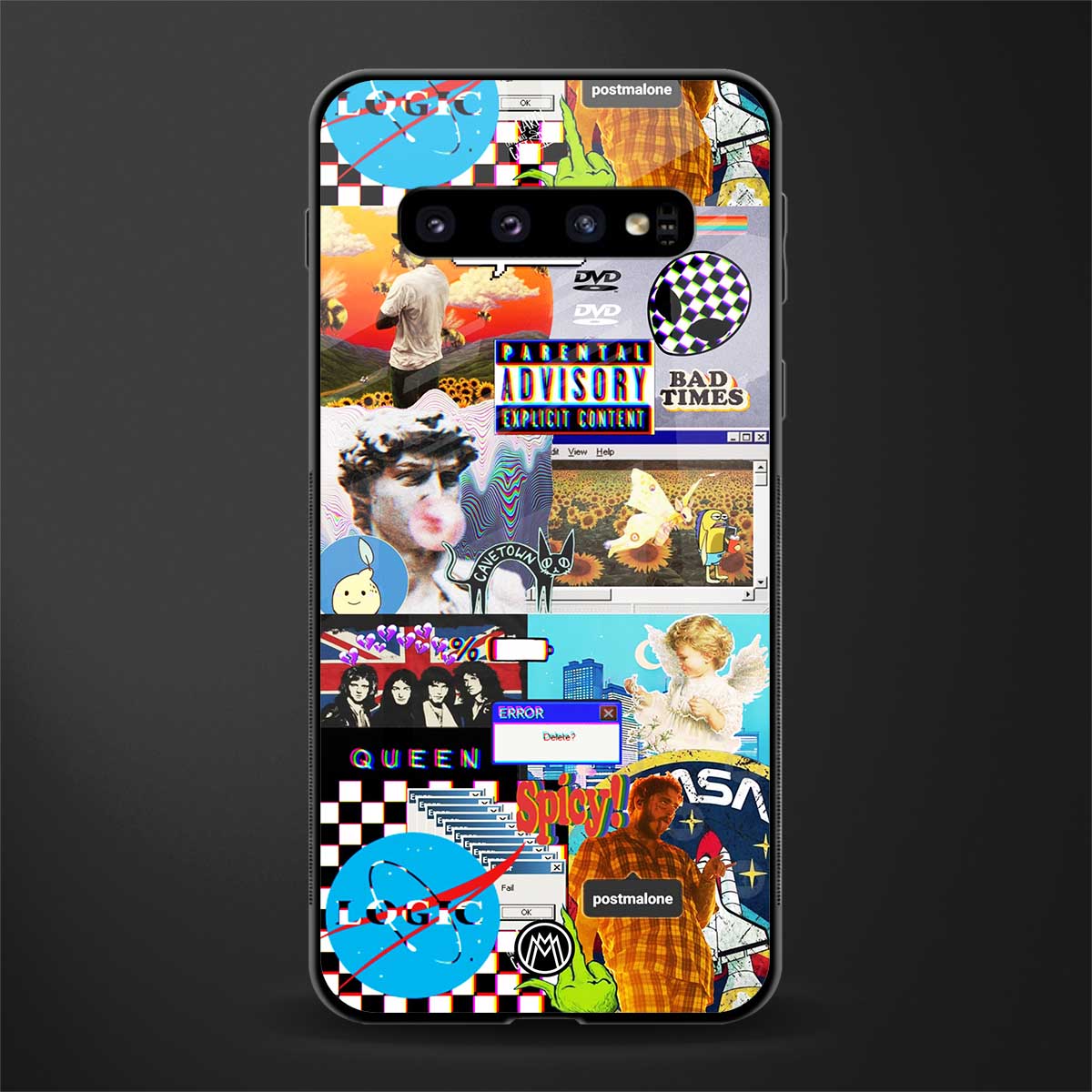 y2k collage aesthetic glass case for samsung galaxy s10 plus image