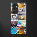 y2k collage aesthetic glass case for samsung galaxy s22 ultra 5g image