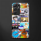 y2k collage aesthetic glass case for samsung galaxy s22 ultra 5g image