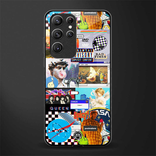y2k collage aesthetic glass case for samsung galaxy s22 ultra 5g image