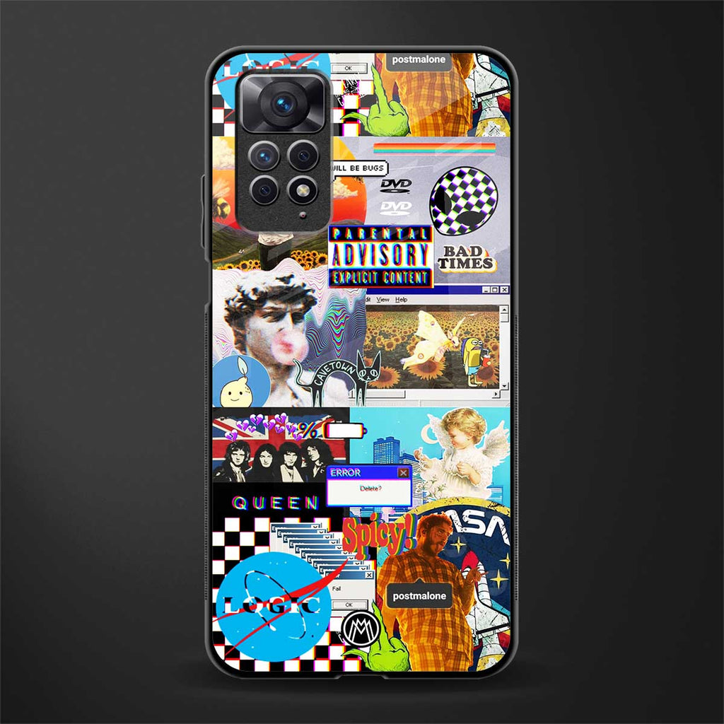 y2k collage aesthetic glass case for redmi note 11s image