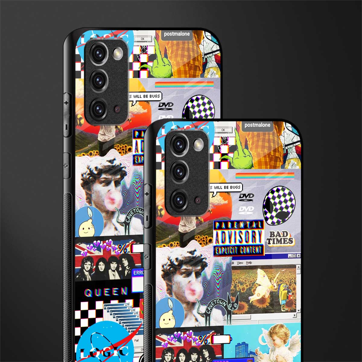 y2k collage aesthetic glass case for samsung galaxy note 20 image-2