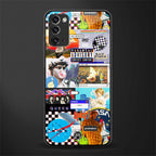 y2k collage aesthetic glass case for samsung galaxy note 20 image