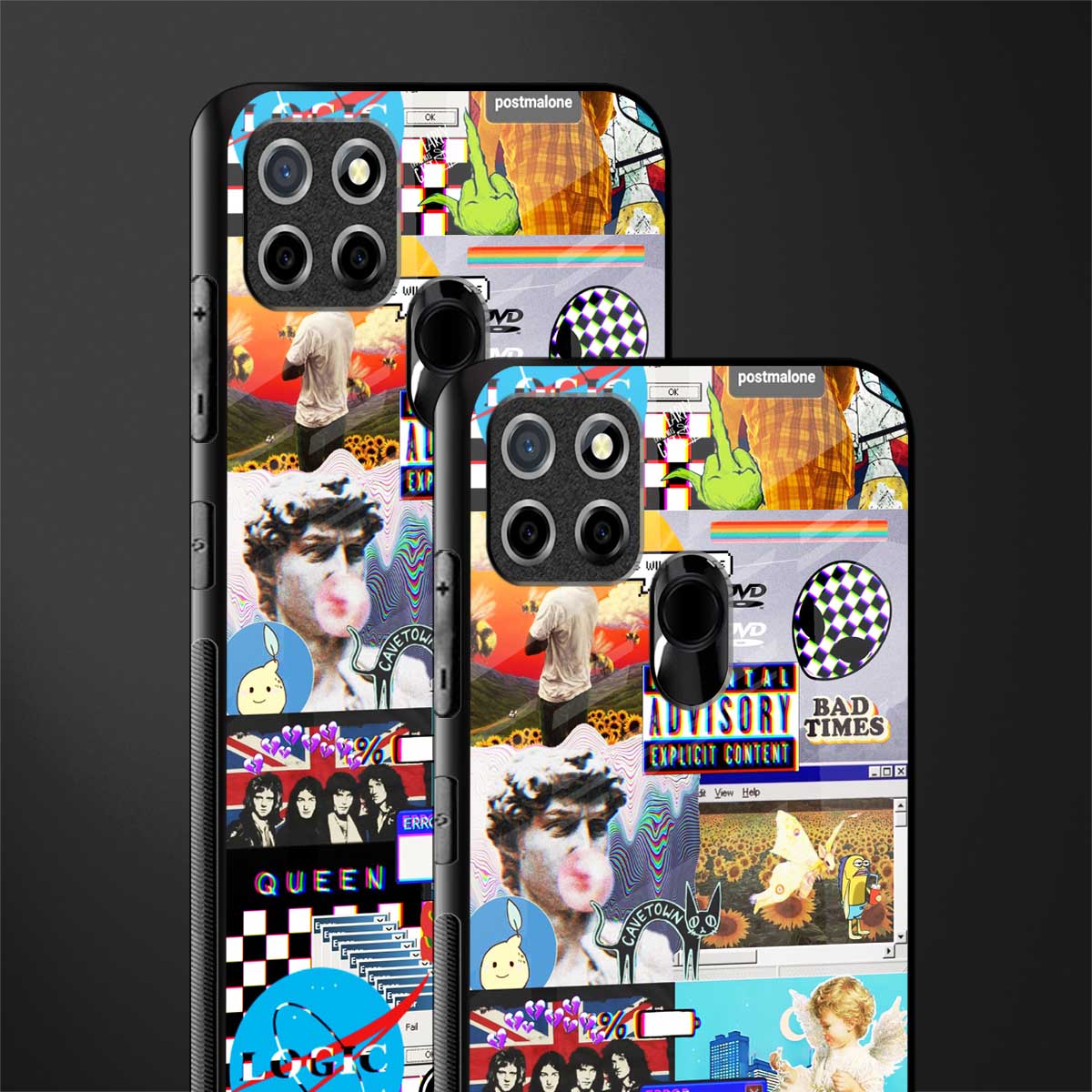 y2k collage aesthetic glass case for realme narzo 30a image-2