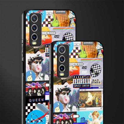 y2k collage aesthetic glass case for vivo y12g image-2