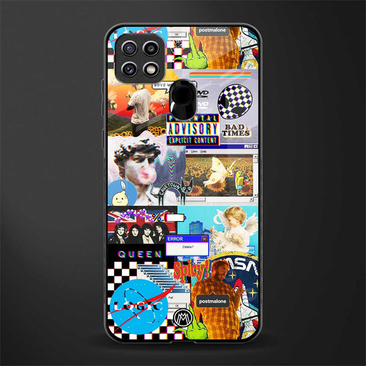 y2k collage aesthetic glass case for oppo a15s image