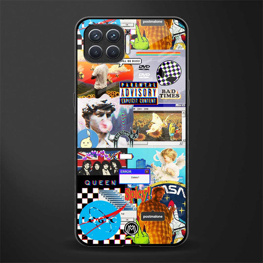 y2k collage aesthetic glass case for oppo f17 image