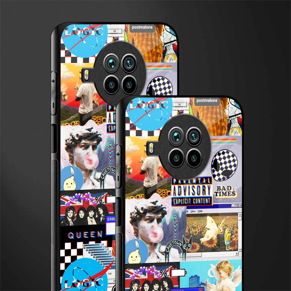 y2k collage aesthetic glass case for mi 10i image-2