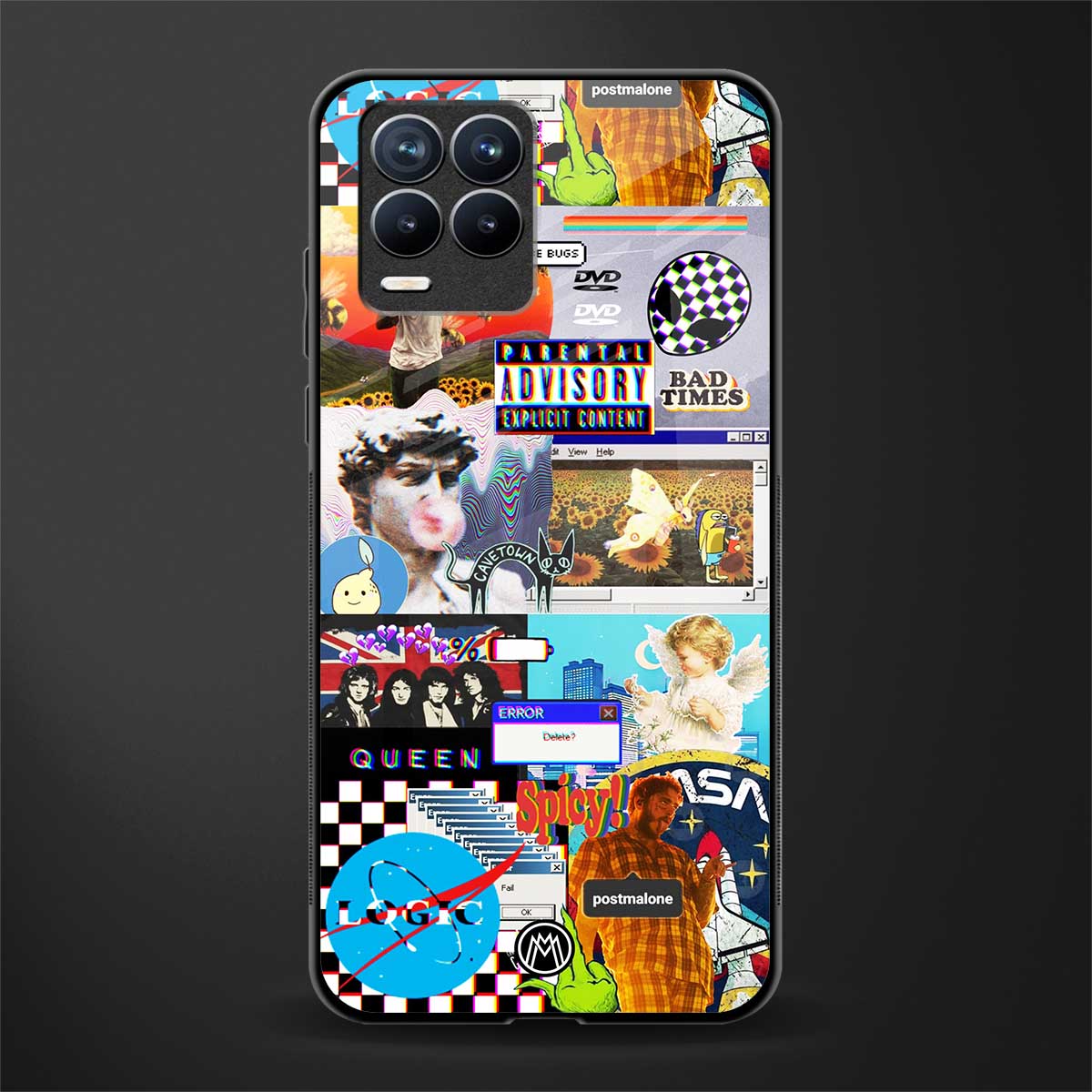 y2k collage aesthetic glass case for realme 8 pro image