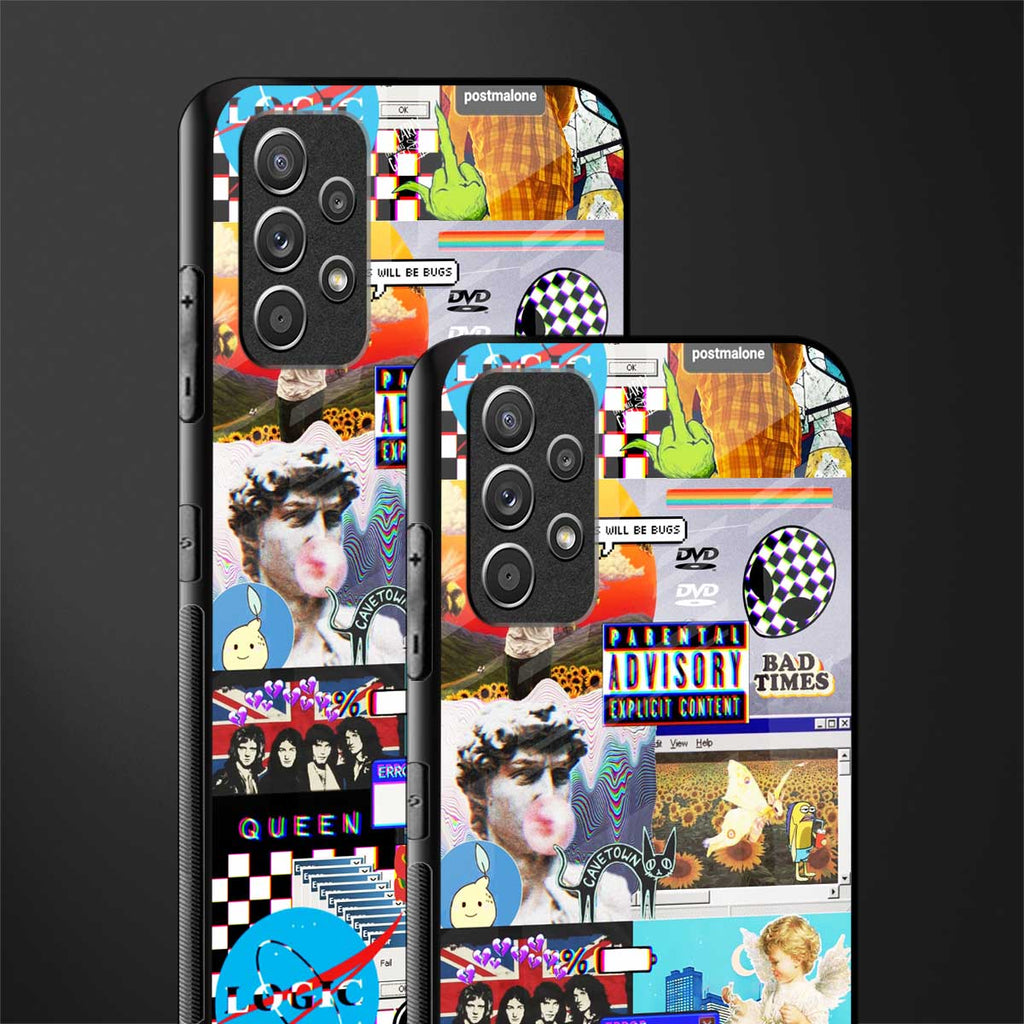 y2k collage aesthetic glass case for samsung galaxy a32 4g image-2