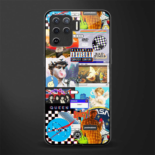 y2k collage aesthetic glass case for oppo f19 pro image