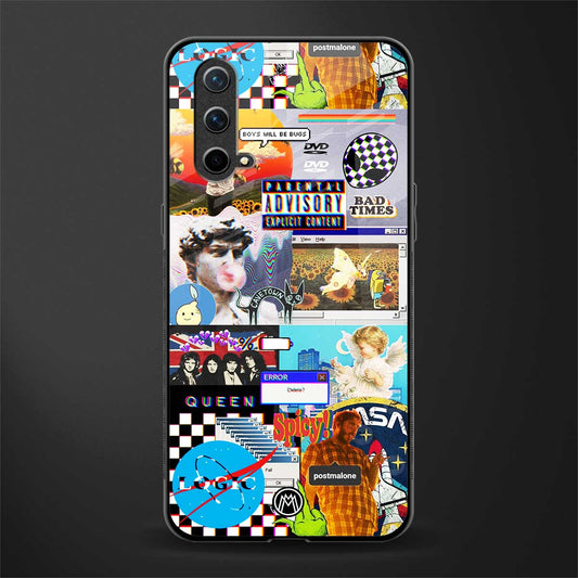 y2k collage aesthetic glass case for oneplus nord ce 5g image