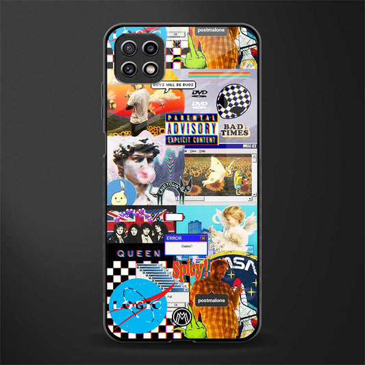 y2k collage aesthetic glass case for samsung galaxy a22 5g image