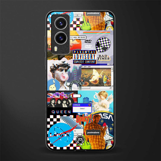 y2k collage aesthetic glass case for vivo v21e 5g image