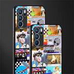 y2k collage aesthetic glass case for oppo reno6 pro 5g image-2