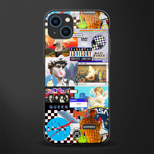 y2k collage aesthetic glass case for iphone 13 image