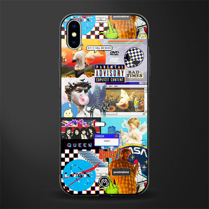 y2k collage aesthetic glass case for iphone xs max image