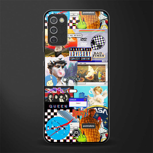 y2k collage aesthetic glass case for samsung galaxy a03s image