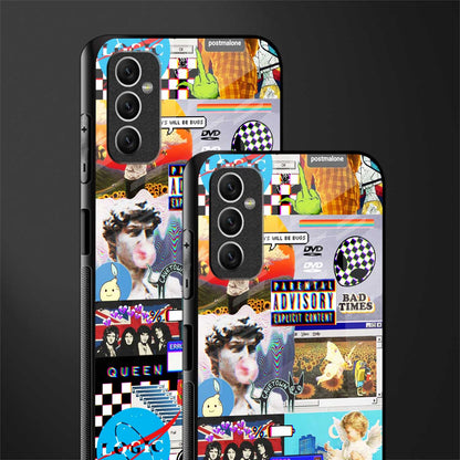 y2k collage aesthetic glass case for samsung galaxy m52 5g image-2