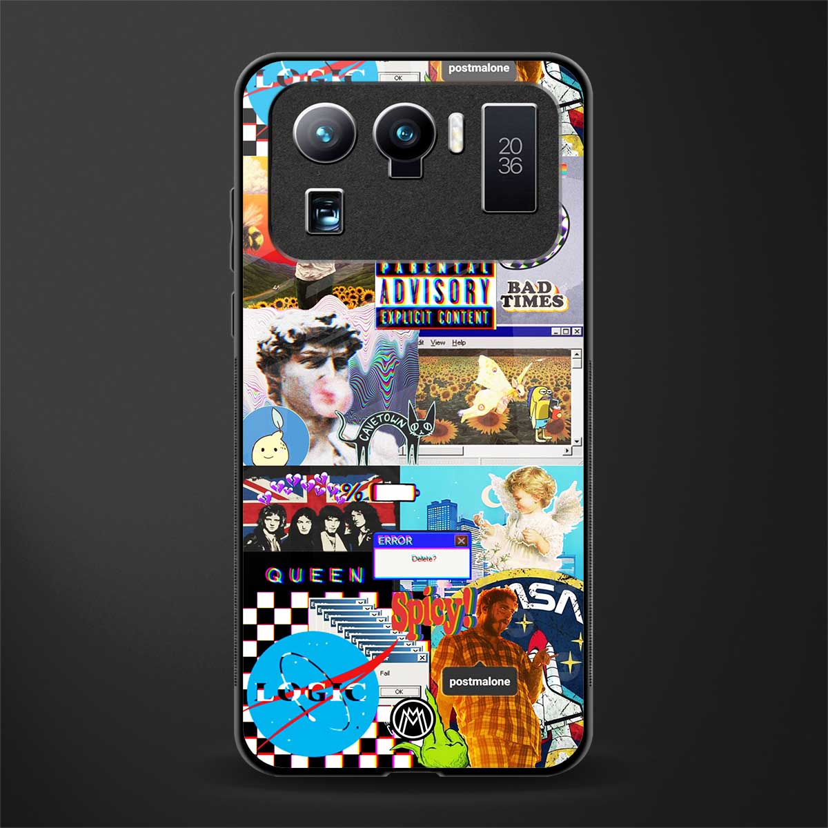 y2k collage aesthetic glass case for mi 11 ultra 5g image