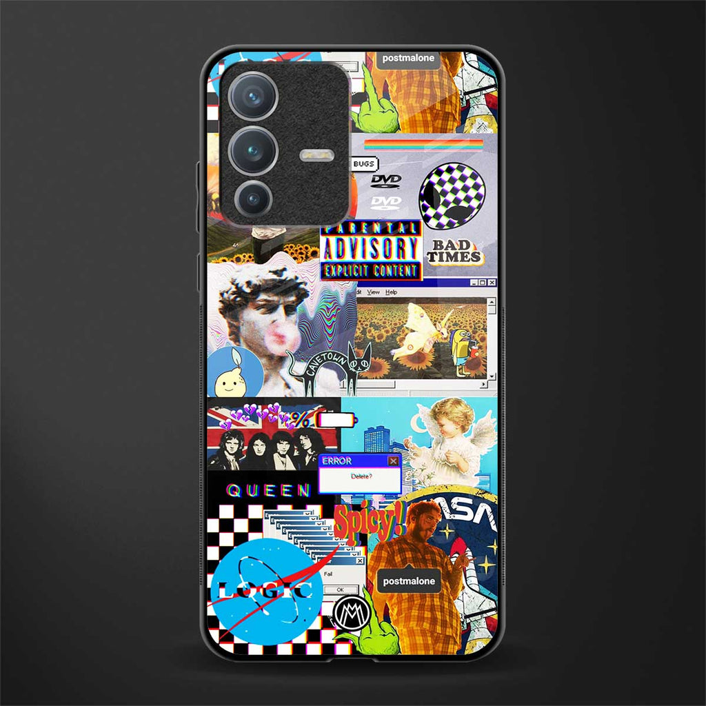 y2k collage aesthetic glass case for vivo v23 pro 5g image