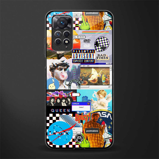 y2k collage aesthetic back phone cover | glass case for redmi note 11 pro plus 4g/5g