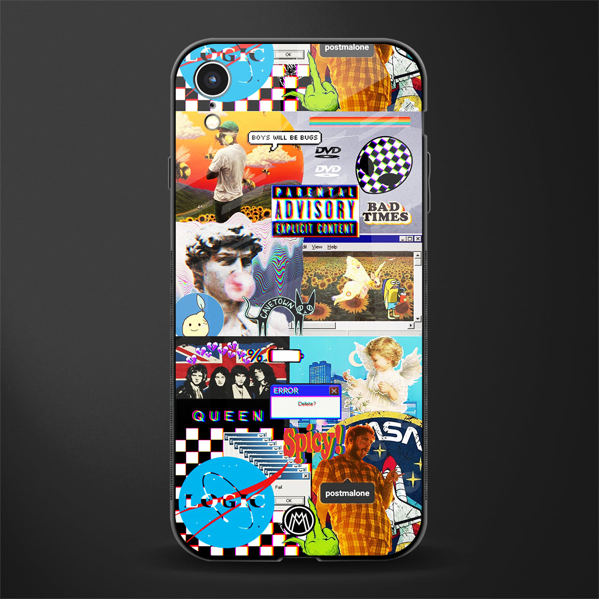 y2k collage aesthetic glass case for iphone xr image