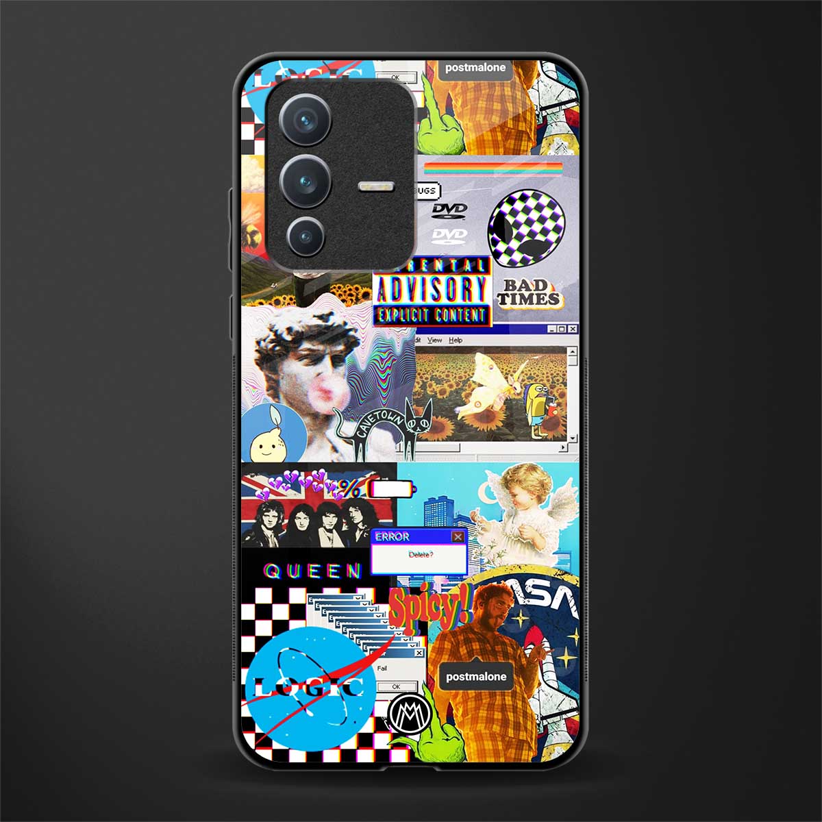 y2k collage aesthetic glass case for vivo v23 5g image