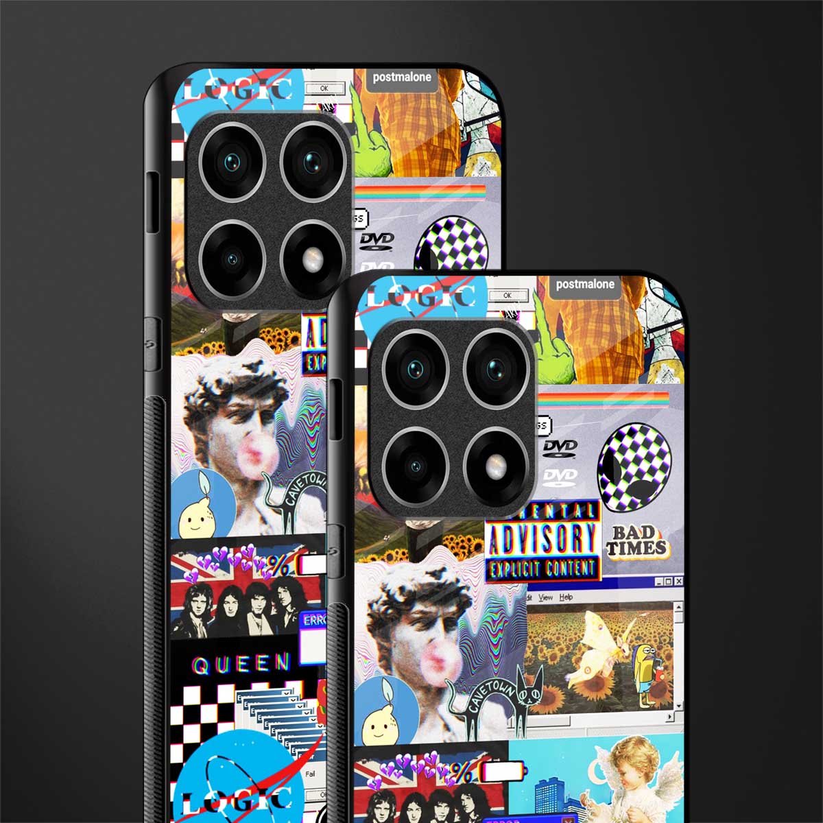 y2k collage aesthetic glass case for oneplus 10 pro 5g image-2