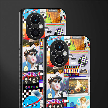 y2k collage aesthetic back phone cover | glass case for oppo f21 pro 5g