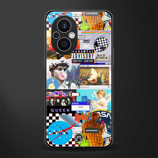 y2k collage aesthetic back phone cover | glass case for oppo f21 pro 5g