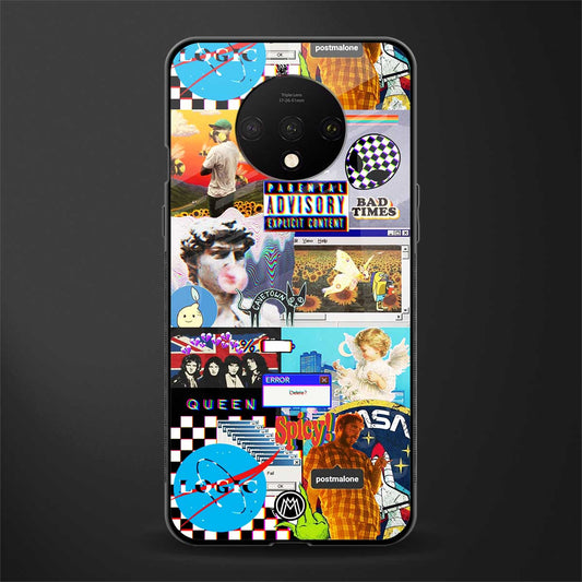 y2k collage aesthetic glass case for oneplus 7t image