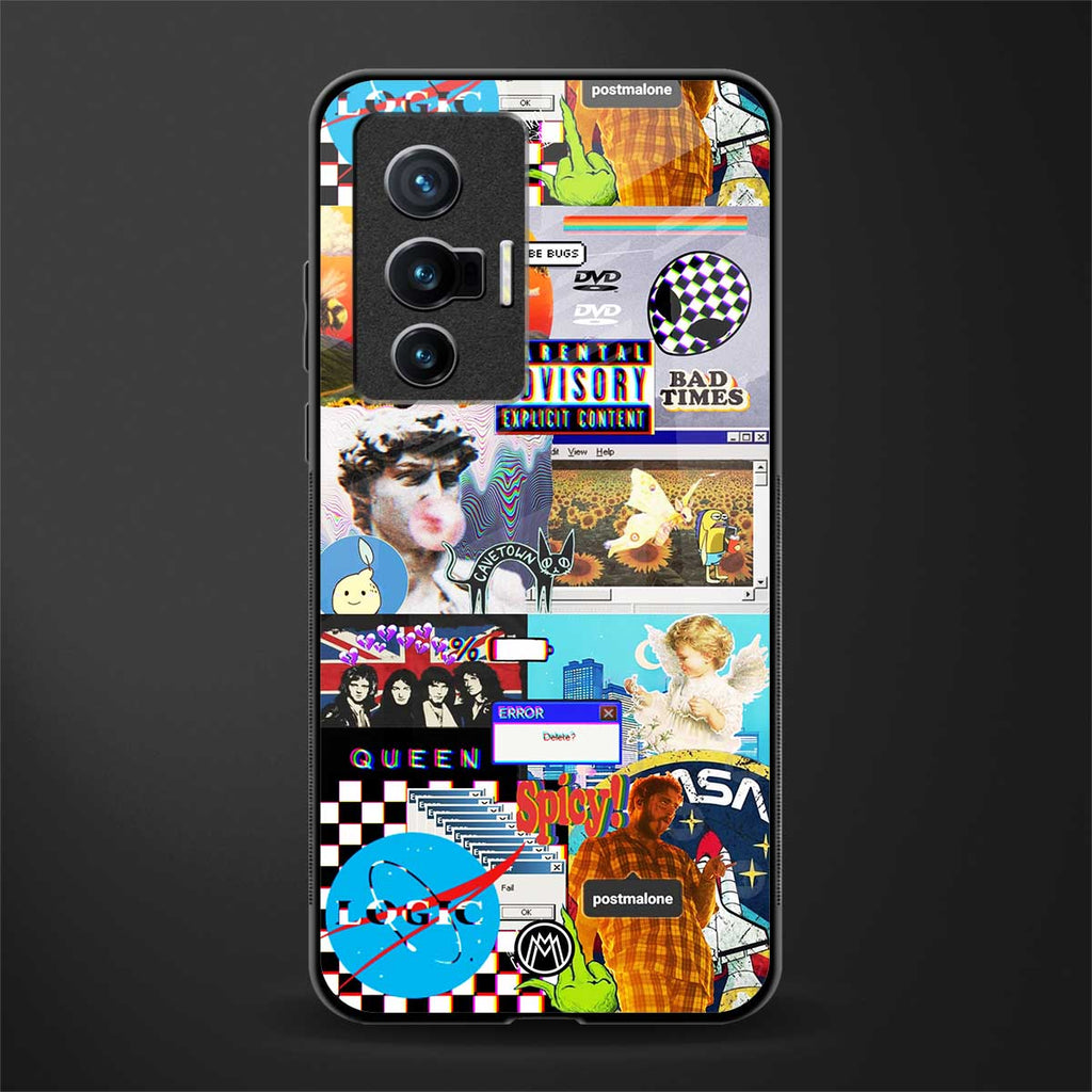 y2k collage aesthetic glass case for vivo x70 image