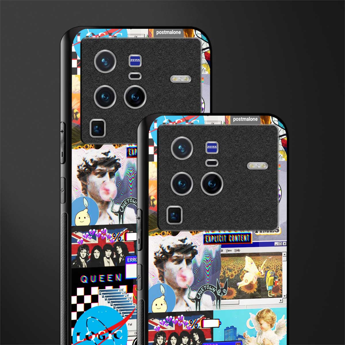 y2k collage aesthetic glass case for vivo x80 pro 5g image-2