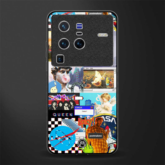y2k collage aesthetic glass case for vivo x80 pro 5g image