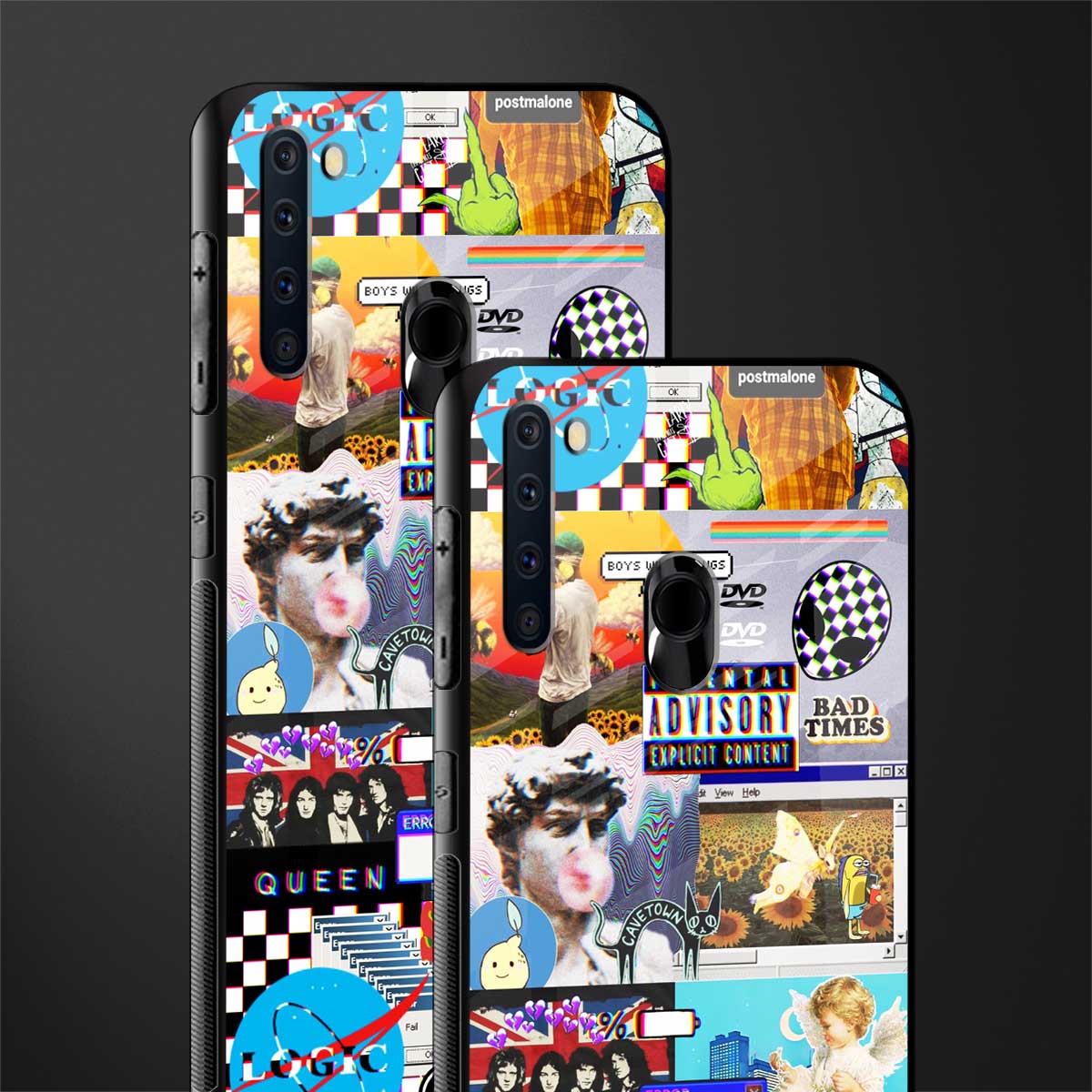 y2k collage aesthetic glass case for samsung a21 image-2