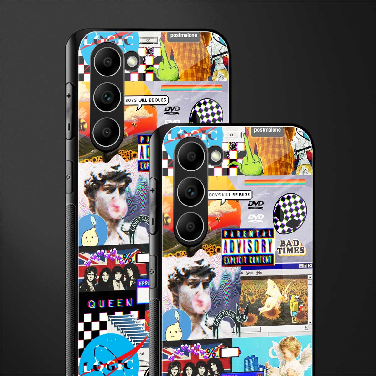 Y2K-Collage-Aesthetic-Glass-Case for phone case | glass case for samsung galaxy s23