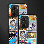 y2k collage aesthetic back phone cover | glass case for vivo y16